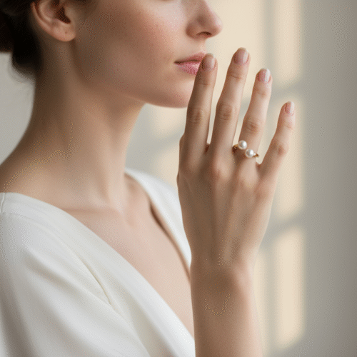 Alternative view of 6-7mm White Freshwater Pearl Ring
