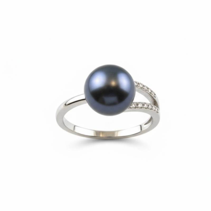 9-10mm Luminous Tahitian South Sea Pearl Ring