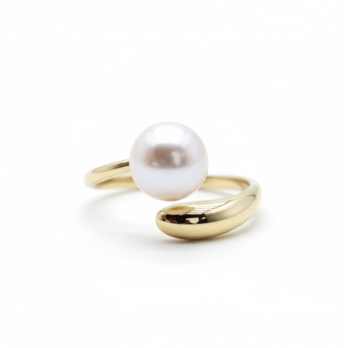 AAAA quality 9mm White Freshwater Pearl Ring