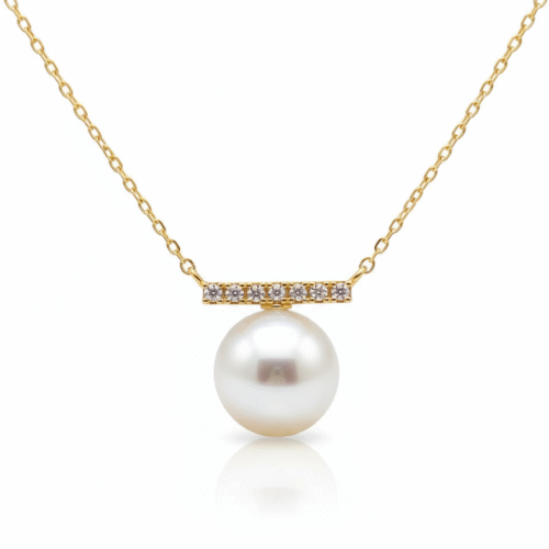 10mm Lustrous Freshwater Pearl Strand Necklace