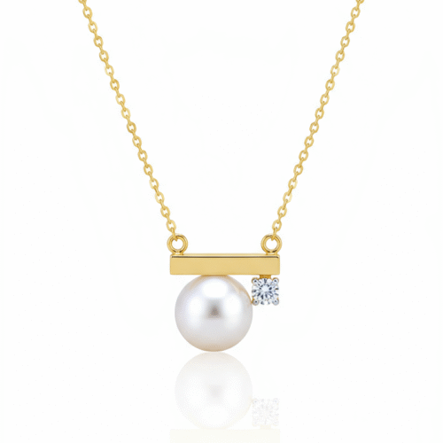 Freshwater Modern Bar Pearl Pendant Necklace
