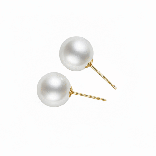 Luxurious 10mm Freshwater Pearl Stud Earrings