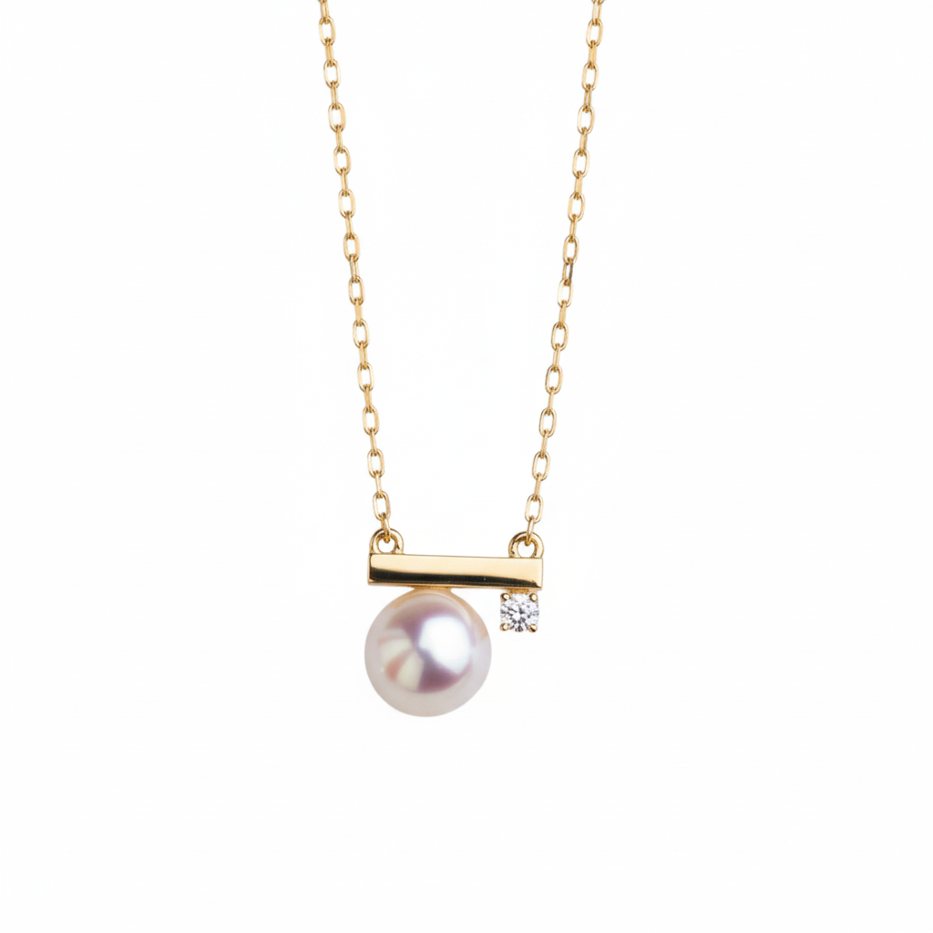 8-9mm Akoya Pearl Balance Beam Pendant